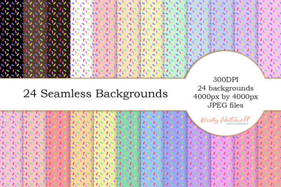 24 Seamless Sprinkles Backgrounds: A Versatile Tool for Designers and Creators