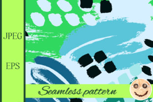 Blue Green Drawn Paint Lines Pattern: A Versatile Design for Creative Projects