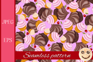 Cupcake and Cherry Vector Pattern: A Sweet Design for Creativity