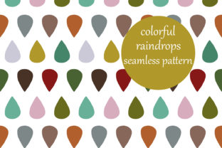 Cute Colorful Raindrops Spots Pattern