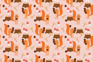 Cute Squirrel and Autumn Leaves Seamless Pattern: A Creative Resource for Designers and Crafters