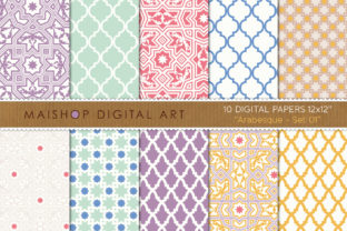 Digital Paper Pack Arabesque Set 01: A Creative Resource for Modern Designers