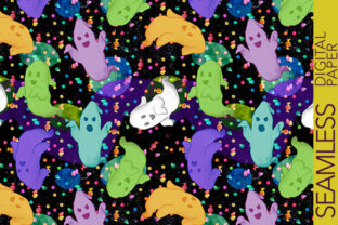 Funny Ghosts with Yummy Candies Around