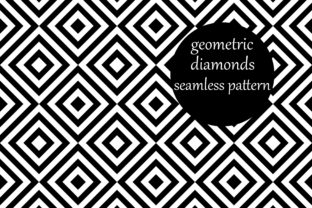 Geometric Striped Diamonds Pattern