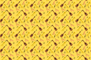 Guitar, Trumpet and Maracas Pattern for Creative Design