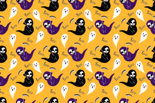 Halloween Angle of Death Seamless Pattern