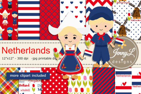 Netherlands Digital Papers and Clipart