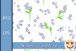 Tender Forget-me-not Flowers Pattern for Home and Fashion