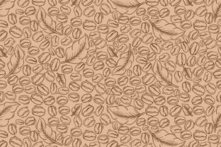 Wrapping Paper Coffee Beans Seamless Pattern